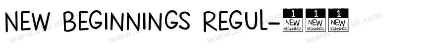 New Beginnings Regul字体转换